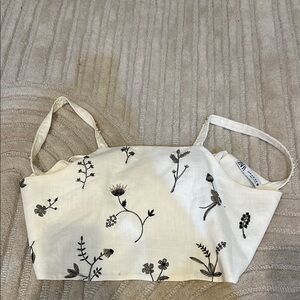 Zara White Floral Crop Top